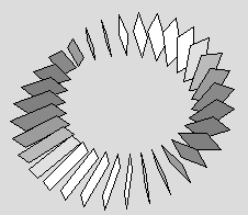 Cross-sectional, one twist 