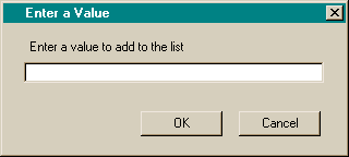 Screen shot of EnterValue frame