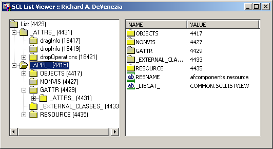 Complex SCL List editor