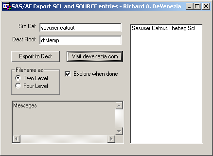 Export SCL screenshot
