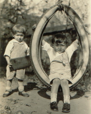 1929: Tony and John at play