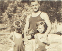 1933: A day at the beach. Tony, Carmela, John