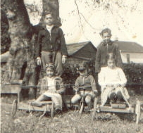 1937: Florham Park Kid Racers (back: John, Tony  front: Phil, Ann, Carm)