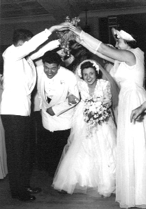 1952: Mario and Carmela reception entrance